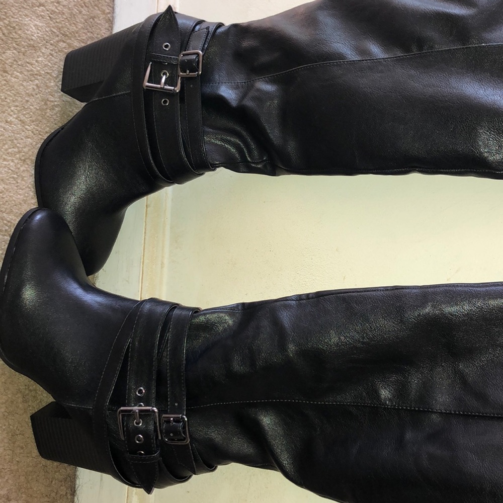 Black over the knee boots